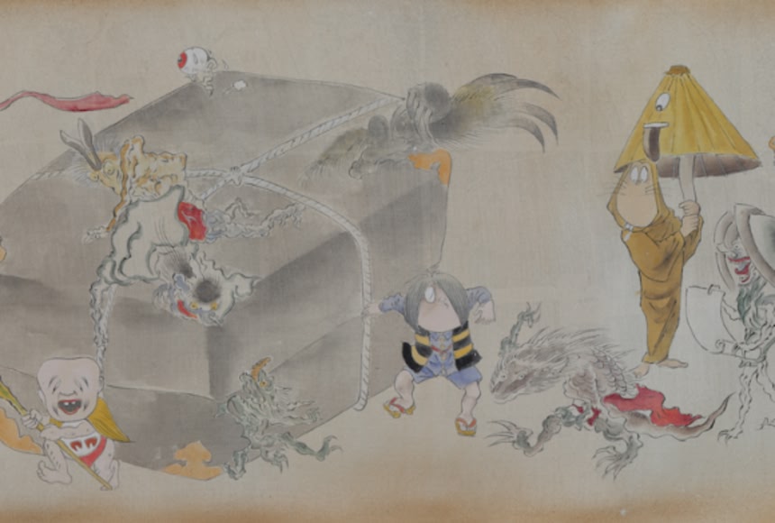 ゲゲゲ妖怪が日本画にしっくり馴染んでる！いにしえの絵師と「ゲゲゲの