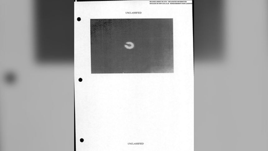 情報開示された撃墜したUFOの画像